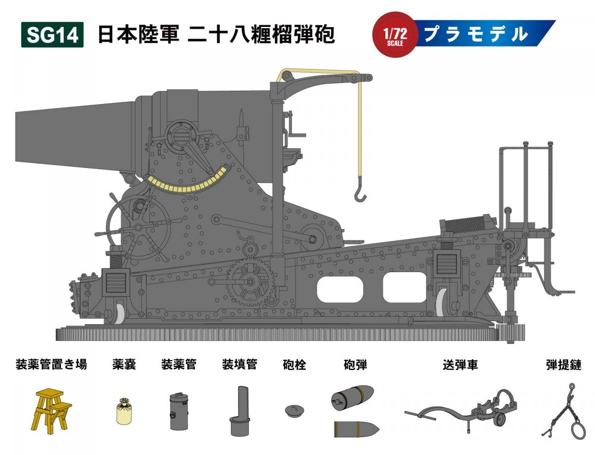 Pit-Road SG14 IJA 28cm Howitzer with Figure 1/72 – image 5