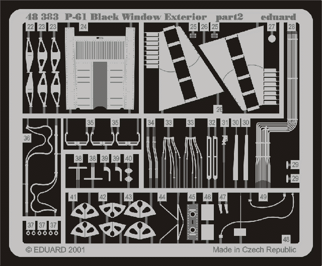 Eduard 48383 P-61 exterior 1/48 (MONOGRAM, REVELL) – imagen 2
