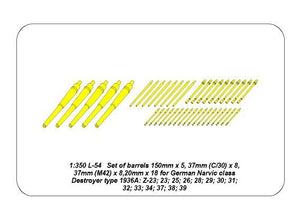 Aber 350L-54 Set of Barrels for Narvic 1936A 1/350 – Bild 5