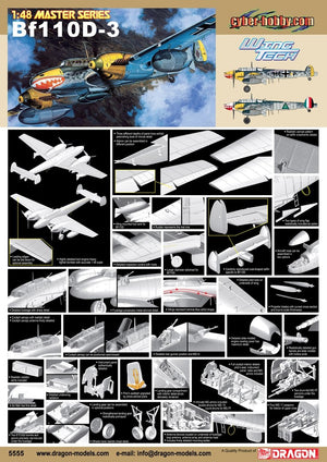 Cyber Hobby 5555 Messerschmitt Bf110D-3 1/48 – zdjęcie 2