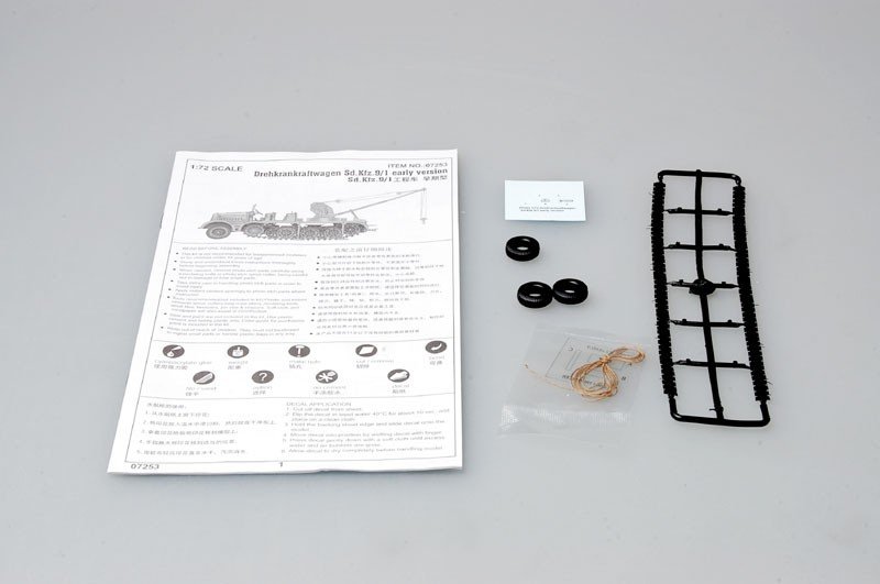Trumpeter 07253 Sd.kfz.9/1 Early Version(Drehkran 6t auf Zugkraftwagen 18t 1/72 – immagine 3