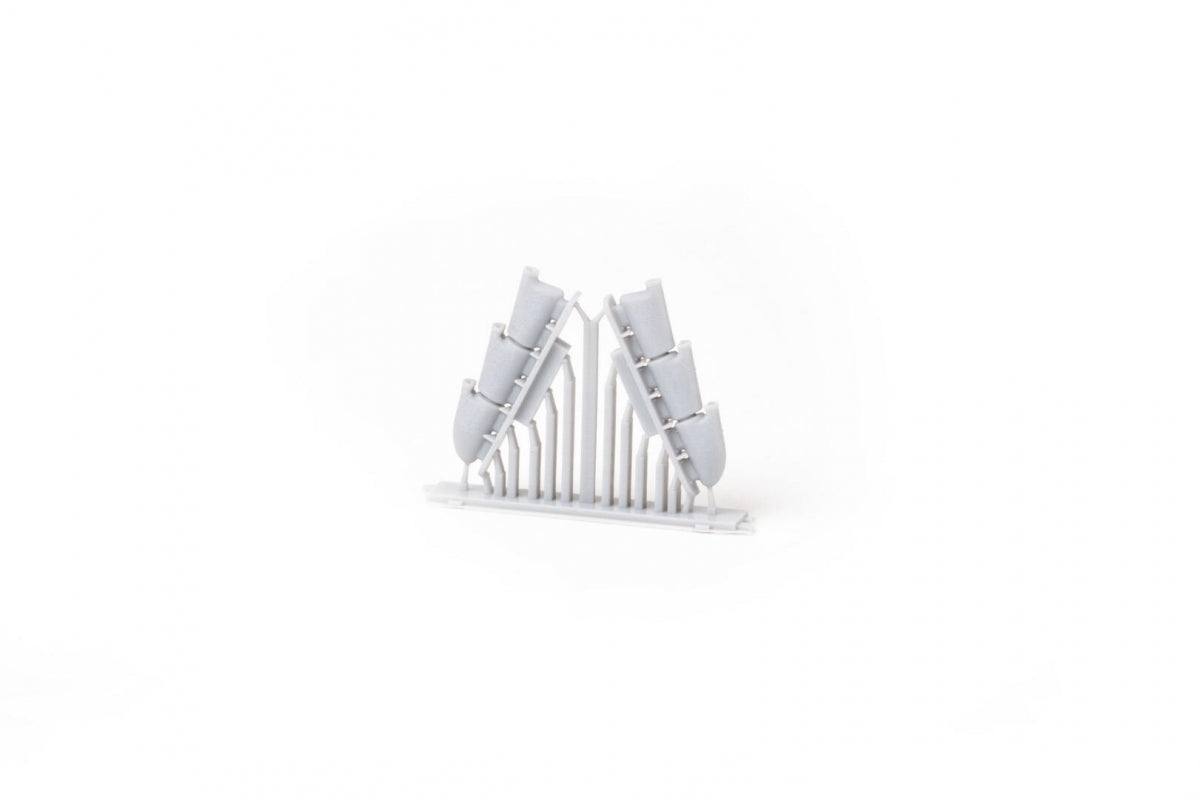 Eduard 672408 Spitfire Mk. V three-stacks exhaust rounded PRINT Tamiya 1/72