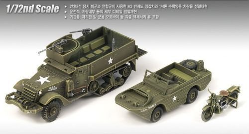 Academy 13408 M3 HALF TRACK &amp;amp; 1/4ton AMPHIBIAN VEHICLE 1/72 – immagine 2