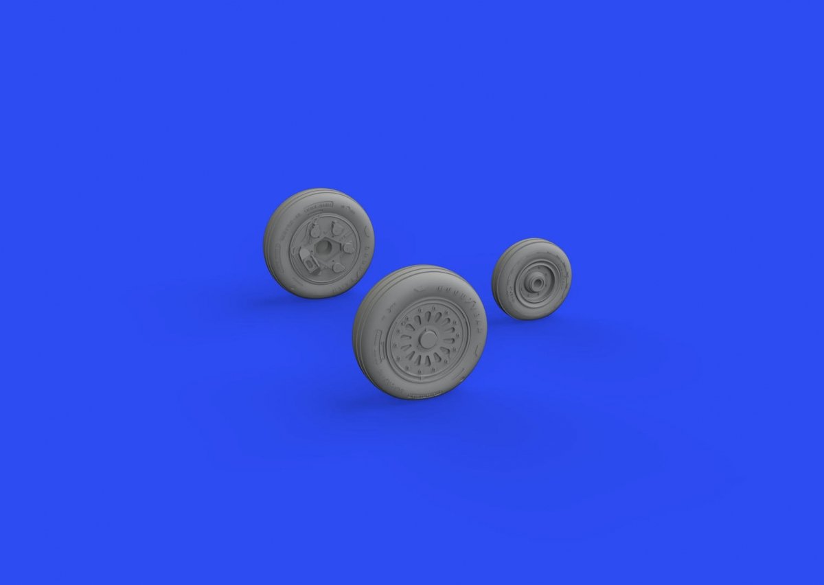 Eduard 648707 F-16 wheels early AMIYA 1/48 – imagen 3