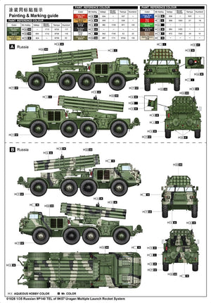 Trumpeter 01026 Russian 9P140 TEL of 9K57 Uragan Multiple Launch Rocket System 1/35 – immagine 2