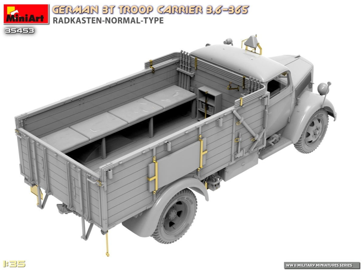 Miniart 35453 Transport de troupes allemand de 3 tonnes 3.6-36S Radkasten-Normal-Type 1/35 – image 15