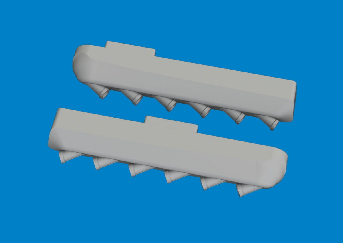 Eduard 672412 P-51 exhaust stacks w/ fairing PRINT TAMIYA 1/72 – image 3