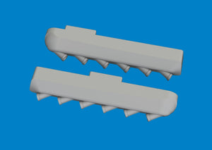 Eduard 672412 P-51 exhaust stacks w/ fairing PRINT TAMIYA 1/72 – image 3