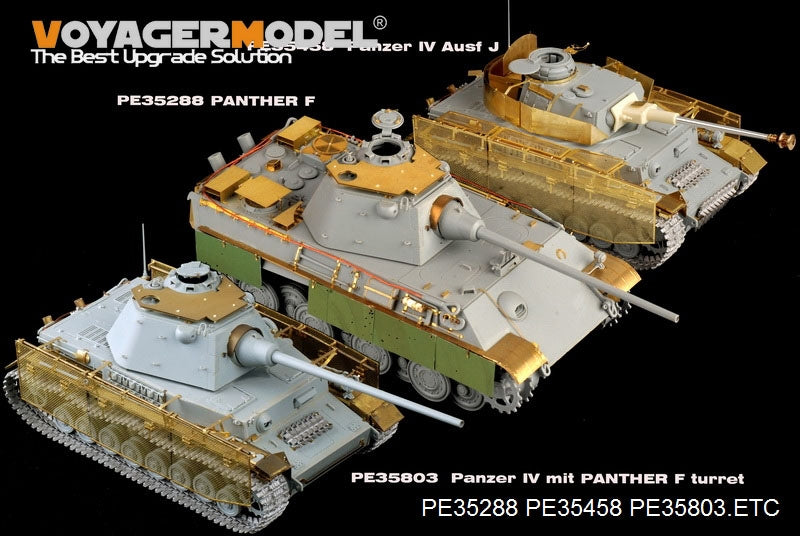 Voyager Model PE35803 WWII German Pz.Kpfw.IV Ausf.J (mit Panther F turret) For DRAGON 6824 1/35 – imagen 2