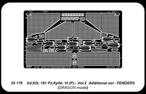 Aber 35176 Sdkfz.181 Pzkpfw.VI (P) vol.2 - Additional set Fenders 1/35 – zdjęcie 2