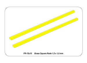 Aber FR15x10 Prostokątne pręty mosiężne 1,5x1,0 mm długość 245mm x 2 / Brass flat rods 1,5x1,0 mm length 245mm x2 pcs. – immagine 5