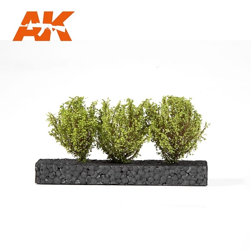 AK Interactive AK8216 LIGHT GREEN BUSHES 4-6CM 1/35 – immagine 2