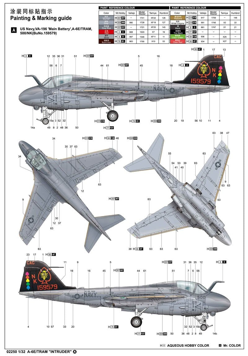 Trumpeter 02250 Grumman A-6E Intruder 1/32 – zdjęcie 3