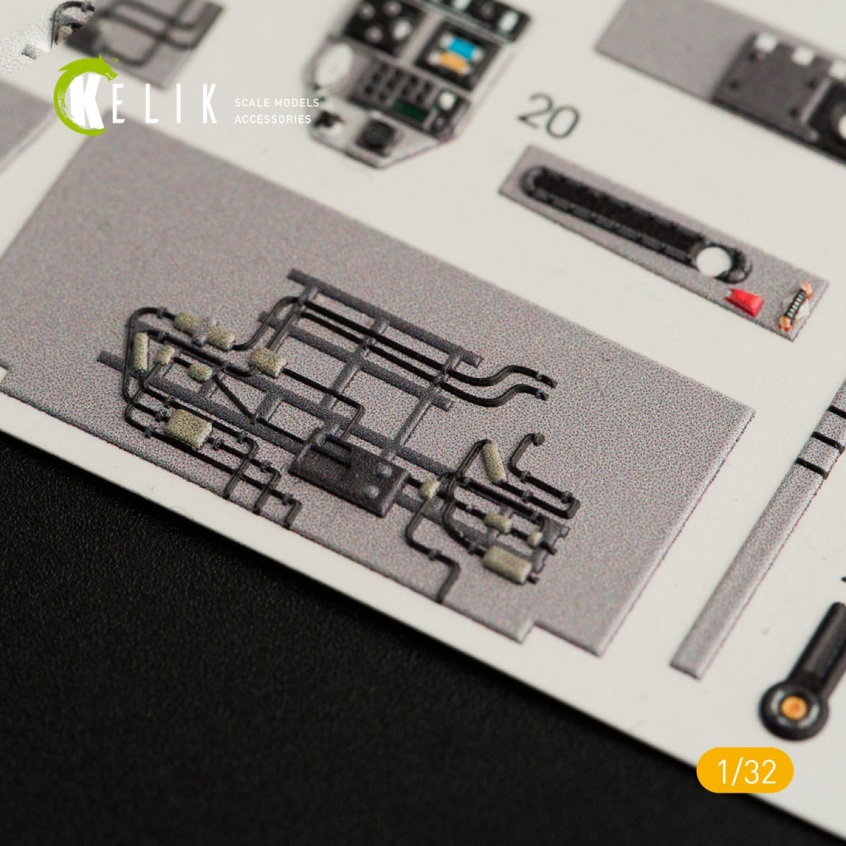 KELIK K32009 F-35C INTERIOR 3D DECALS FOR TRUMPETER KIT 1/32 – Bild 4