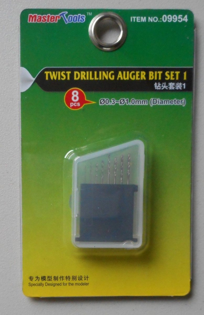 Jeu de mèches à tarière hélicoïdales Trumpeter 09954 (diamètre 0,3-1,0 mm)