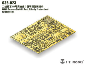 Maquette ET Model C35-023 StuG.III Ausf.G allemand de la Seconde Guerre mondiale (première production) pour kit DRAGON au 1/35