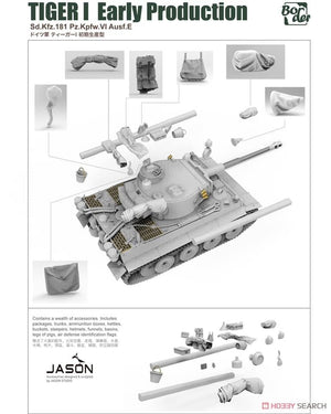 Border Model BT-010 Tiger I Early Production Sd.Kfz.181 Pz.Kpfw.VI Ausf.E 1/35 – immagine 5