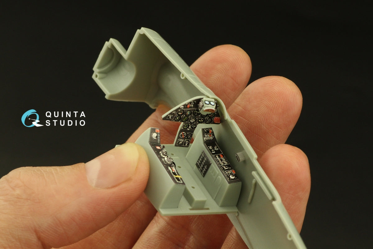 Quinta Studio QD48399 F8F-2 Bearcat 3D-Printed &amp;amp; coloured Interior on decal paper (Academy) 1/48 – immagine 9