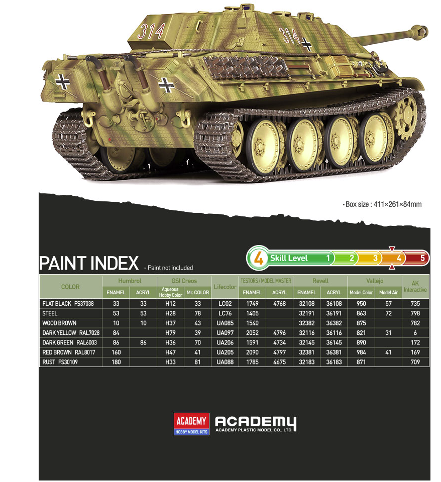 Academy 13539 German Sd.Kfz. 173 Jagdpanther Ausf.G1 1/35 – immagine 5