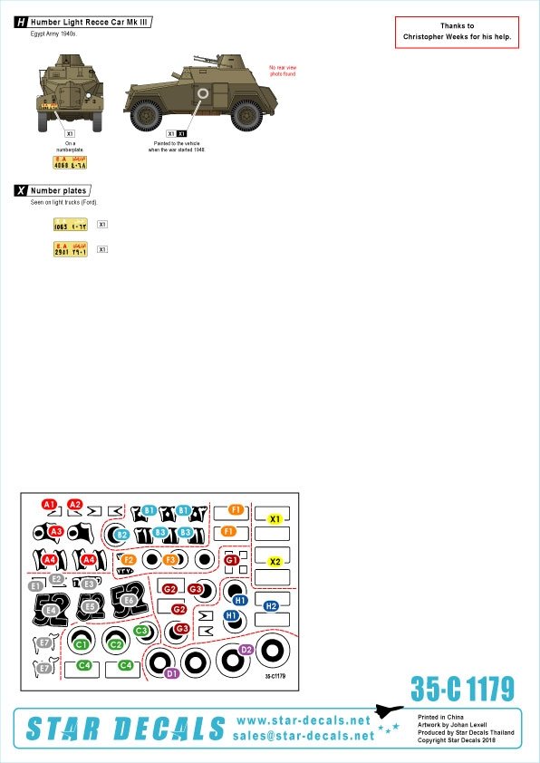Star Decals 35-C1179 Middle East 1948(ish) 1 1/35 – zdjęcie 2