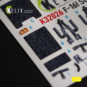 KELIK K32026 F-16I &amp;quot;Sufa&amp;quot; - interior 3D decals for Academy kit 1/32 – immagine 10