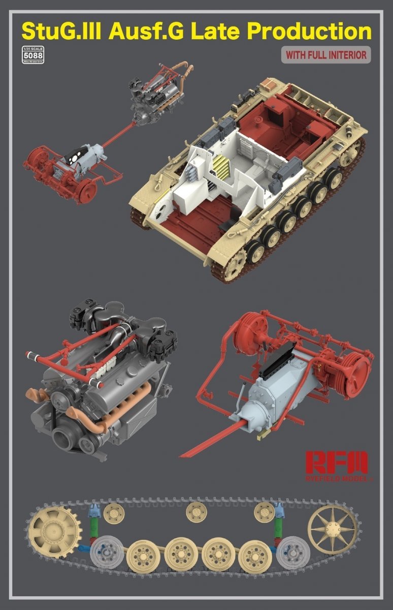 Rye Field Model 5088 StuG.III Ausf.G Late Production with full interior 1/35 – Bild 3
