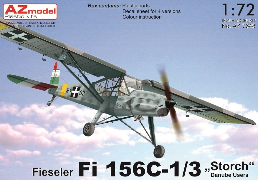Modèle AZ AZ7648 Fieseler Fi 156C-1/3 « Storch » Danube Utilisateurs 1/72