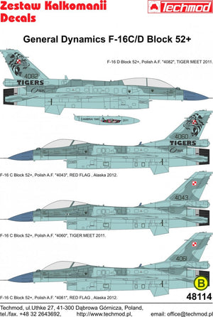 Techmod 48114 F-16C/D 1/48 – image 2