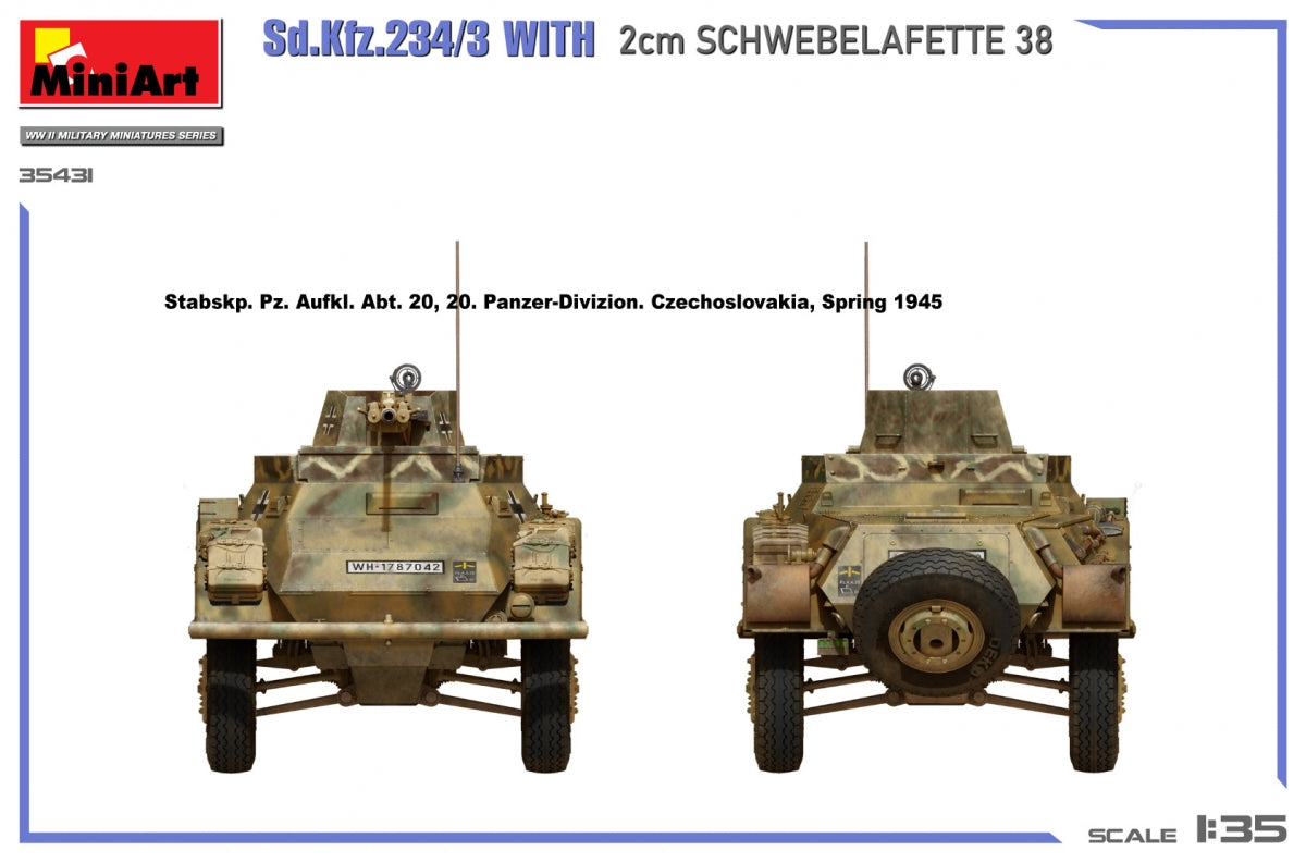MiniArt 35431 Sd.Kfz.234/3 With 2cm Schwebelafette 38 1/35 – immagine 13