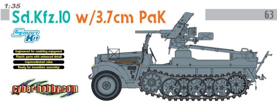 Cyber ​​​​Hobby 6709 Sd.Kfz.10 avec PaK de 3,7 cm (1/35)