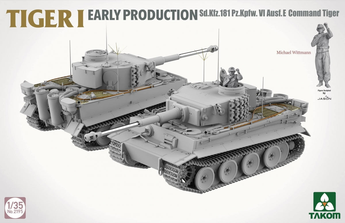 Takom 2195 TIGER I EARLY-PRODUCTION Sd.Kfz.181 Pz.Kpfw.VI Ausf.E Command Tiger 1/35 – immagine 3