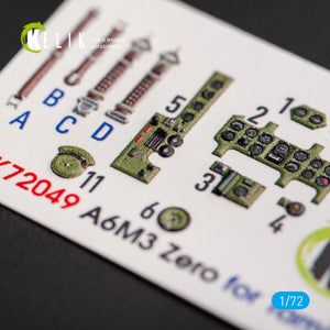 KELIK K72049 A6M3 ZERO - INTERIOR 3D DECALS FOR TAMIYA KIT 1/72 – imagen 2