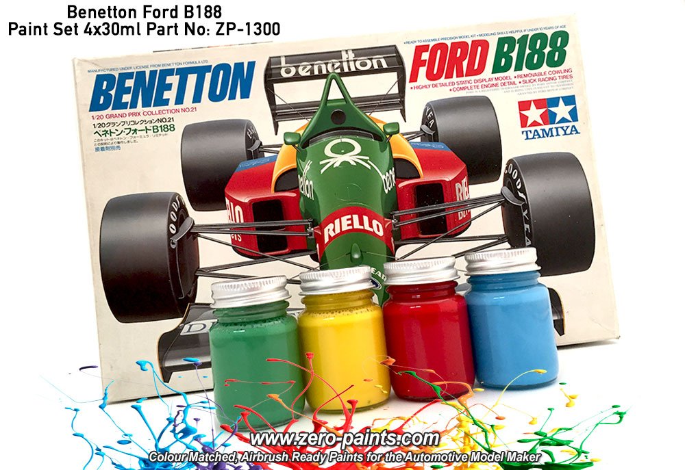 Zero Paints ZP-1300 Benetton Ford B188 Paint 4x30ml – imagen 2
