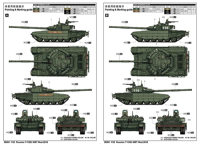 Trumpeter 09561 Russian T-72B3 MBT 1/35 – Bild 3