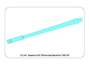 Canon Aber 72L-45 100 mm D-10T pour T-54/55 / ​​Canon de char russe 100 mm D-10T pour T-54/55 à l&amp;#39;échelle 1/72 – image 4