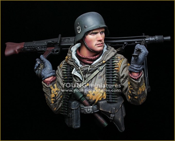 Young Miniatures YM1882 German Machine Gunner Eastern Front WWII 1/10 – immagine 8