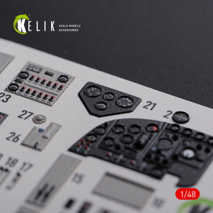 KELIK K48085 KI-21 interior 3D decals for ICM kit 1/48 – image 7