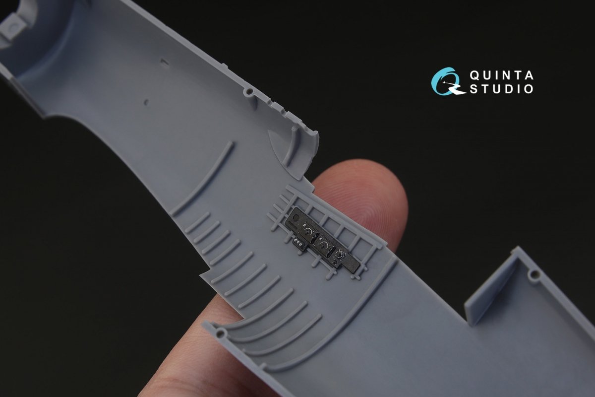 Intérieur imprimé en 3D et coloré sur papier décalcomanie pour le F4U-1 Corsair (modèle « cage à oiseaux ») de Quinta Studio QD48110 (pour maquette Tamiya) au 1/48 – image 3