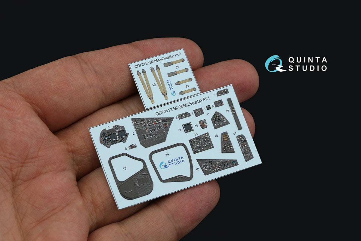Quinta Studio QD72112 Mi-35M 3D-Printed coloured Interior on decal paper (Zvezda) 1/72 – Bild 4