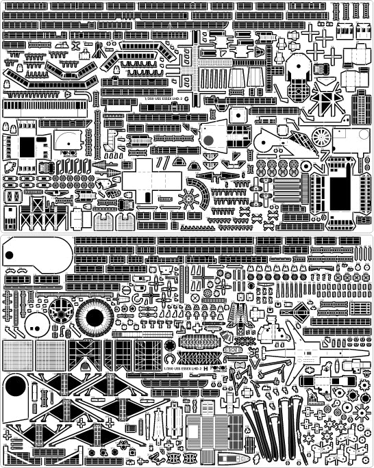 Pontos 37001R1 USS LHD-2 Essex Kit+Detail Up Set 1/350 – immagine 9