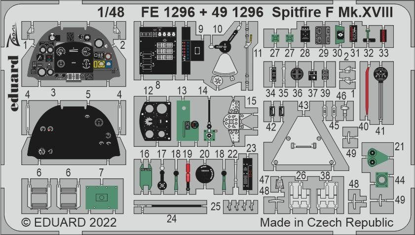 Eduard BIG49348 Spitfire F Mk. XVIII AIRFIX 1/48 – imagen 2