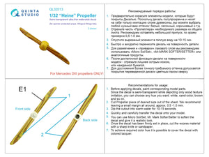 Quinta Studio QL32013 Wooden propellers Heine (Wingnut Wings) 1/32 – Bild 2