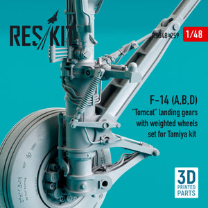 RESKIT RSU48-0259 F-14 (A,B,D) &amp;quot;TOMCAT&amp;quot; LANDING GEARS WITH WEIGHTED WHEELS SET FOR TAMIYA KIT (RESIN &amp;amp; 3D PRINTED) 1/48 – zdjęcie 3