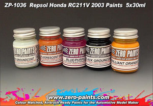 Zero Paints ZP-1036 Repsol Honda RC211V 2003 Paint Set 5x30ml – Bild 2