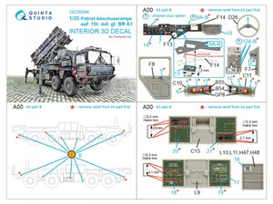 Quinta Studio QD35094 Patriot Abschussrampe auf 15t mil gl BR A1 3D-Printed &amp;amp; coloured Interior on decal paper (Trumpeter) 1/35 – immagine 14