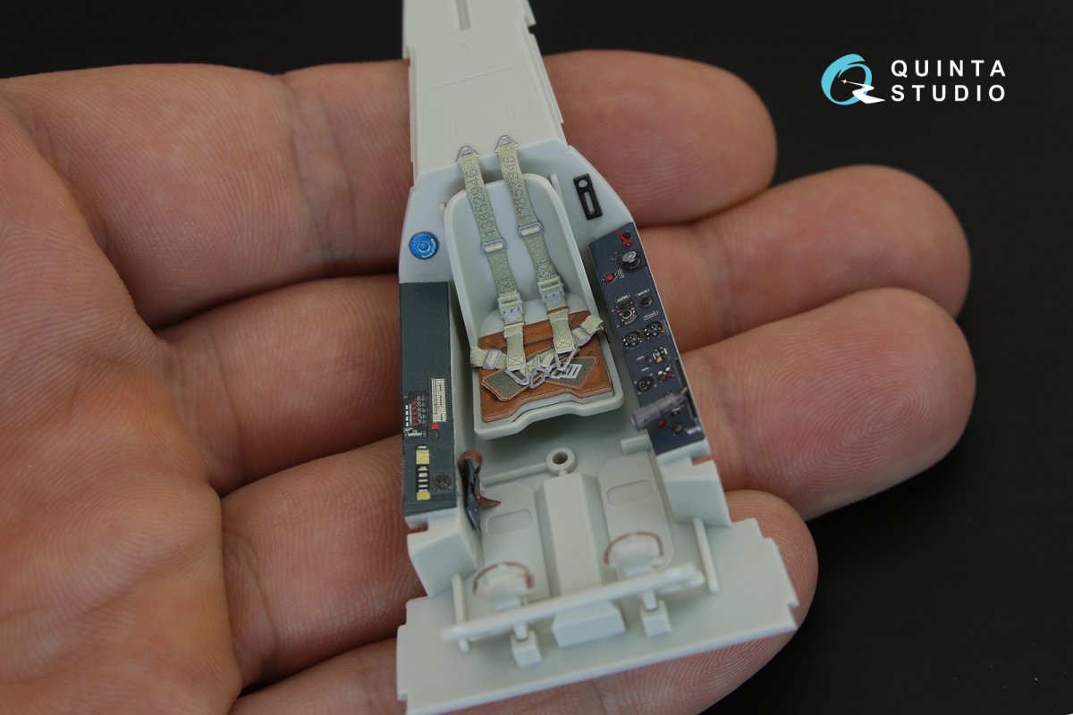 Intérieur imprimé en 3D et coloré sur papier décalcomanie Quinta Studio QD32120 Fw 190 A-8/A-9 (Revel) à l&amp;#39;échelle 1/32  – image 5