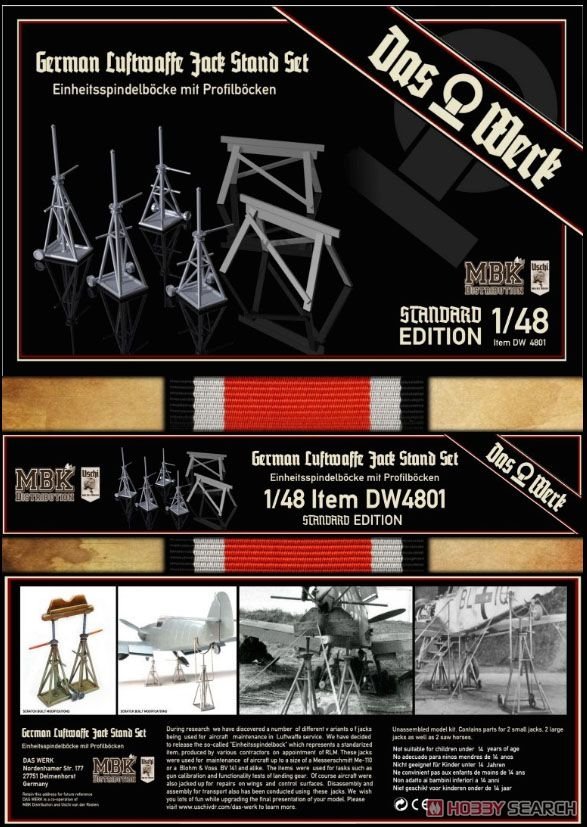 Das Werk DW4801 Ensemble de cric de la Luftwaffe allemande - Édition standard 1/48