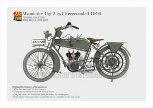 Copper State Models B32-002 Wanderer 4PS 1916 Motorcycle 1/32 – image 8