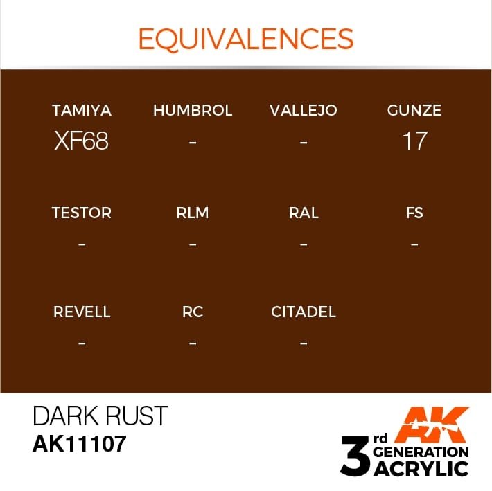 AK Interactive AK11107 DARK RUST – STANDARD 17ml – image 3