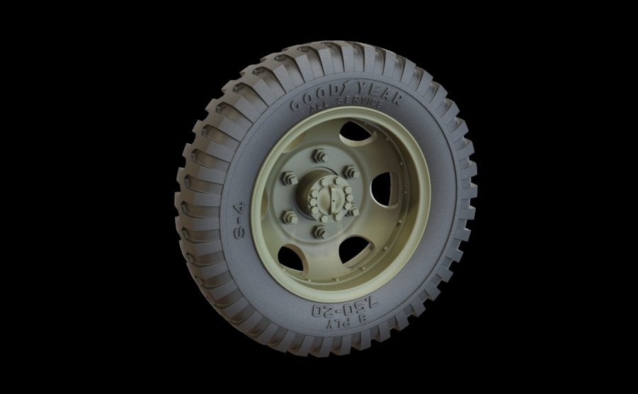 Ensemble de roues de route Panzer Art RE35-314 GMC (Goodyear) 1/35 – image 2